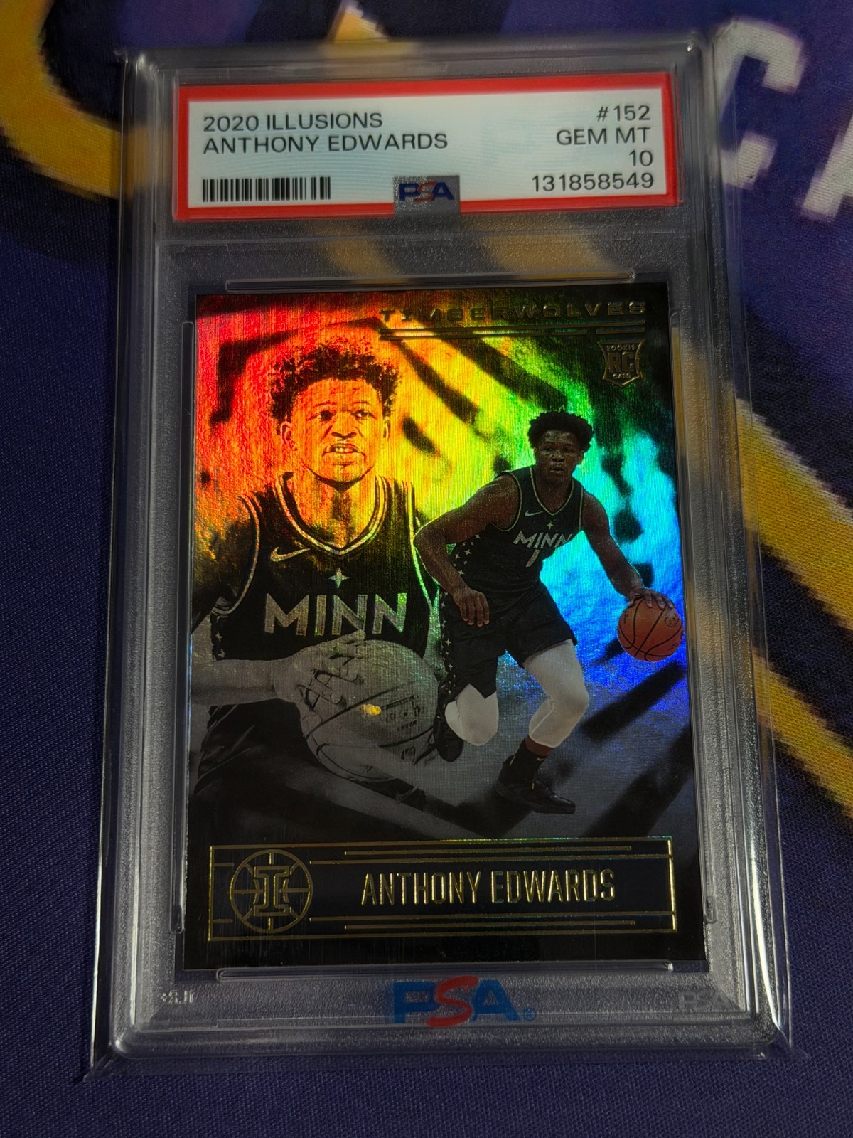 2020-21 Panini Illusions - Anthony Edwards #152 RC Rookie PSA 10