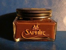 SAPHIR 08 Bordeaux Cream 1925 Shoe Polish Beeswax France Small Amount Used