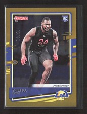 2020 Donruss Terrell Lewis #291 Press Proof Gold Rookie /50 Rams JT471