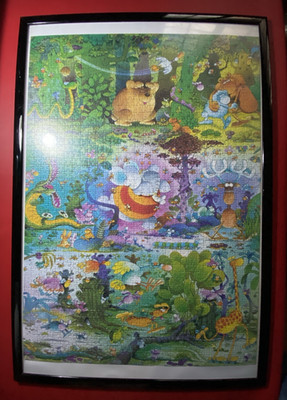 BISS ''WILDLIFE'' PUZZLE 1500 Teile 94x64 cm. Heye Gemälde mit RAHMEN
