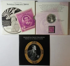1996-S Proof US National Community Service Commemorative Coin and Stamp Set 819c