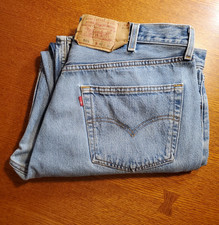 Vintage Levi  s 501 XX Jeans Mens 40x30 Light Blue Denim Button Fly Made In USA