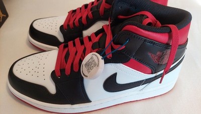 Nike Air Jordan 1 Mid White Gym Red Black EU 44.5 DS Neu OG Box