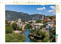 Calvendo Puzzle Old Bridge, Mostar | 1000 Pieces, Finished Size 25.2 × 18.9 In (