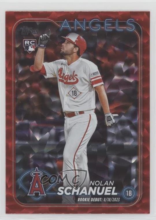 2024 Topps Update Debut Red Crackle Foilboard /199 Nolan Schanuel Rookie RC 9bg