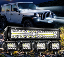 12 Led Light Bar With 4pcs 4 Led Pods 540w Spot Flood Combo Off Road Lights 12 Led Light Bar With 4pcs 4 Led Pods 540w Spot Flood Combo Off Road Lights
