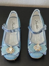 Stelle Sparkle Blue Cristal Girls Shoes Size 7