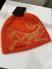 Arc'teryx Bird Head Toque Beanie Orange   Merino Wool Unisex Winter Ski Hat NWT