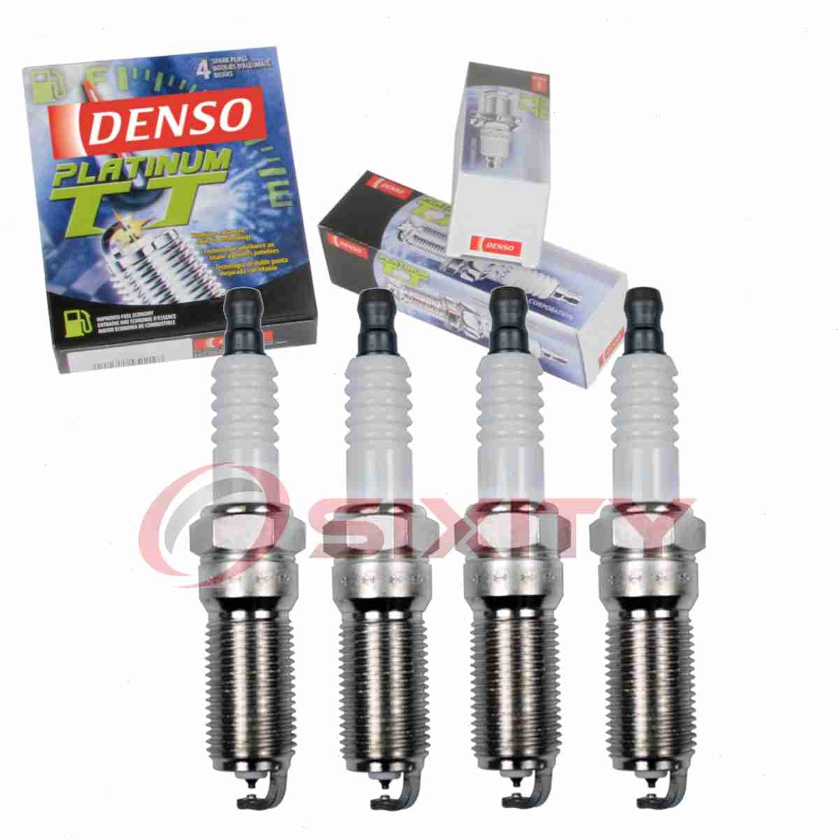 4 pc Denso Platinum TT Spark Plugs for 2006-2010 Pontiac G6 2.4L L4 Ignition rl