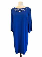 Nine West Women’s Blue Sheath Dress 3/4 Sleeve Size 14W New with Tags