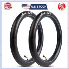 2 Pack 14 x 2.125 Inner Tube for Electric Bike Scooter Angled Valve Stem