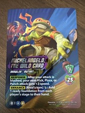 UniVersus Michelangelo, the Wild Card CH-R-ALT Alternate Art TMNT01 200/186 Foil
