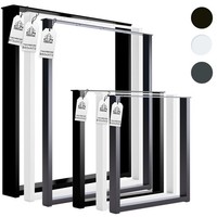 CM Furniture 2X Metall-Tischbeine - Anthrazit - 43 CM HöHe - 43 X 43 CM