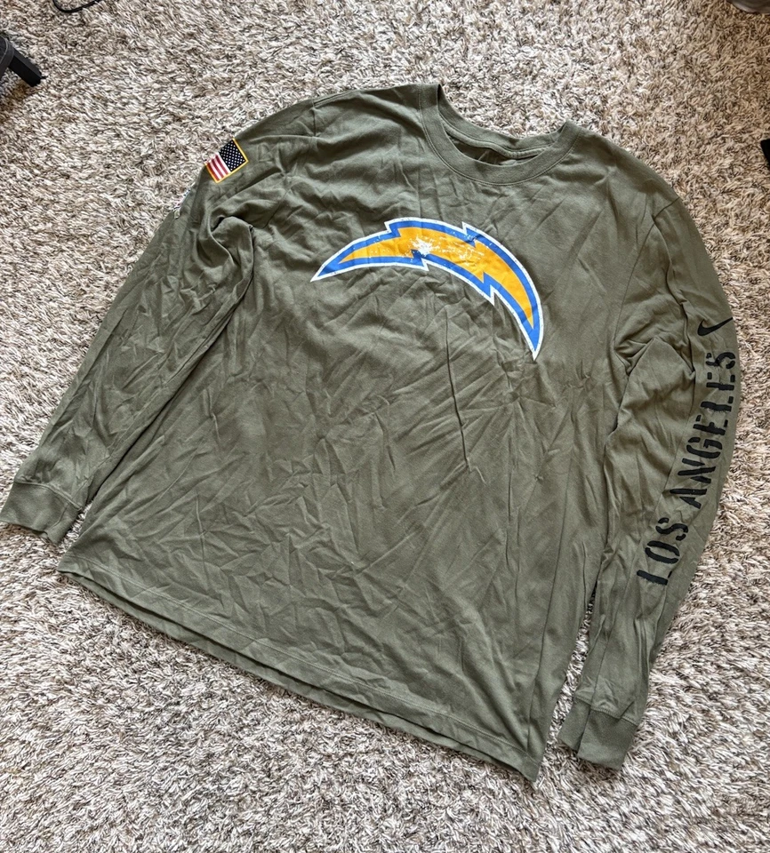 Nike Los Angeles Chargers Salute To Service Long Sleeve T-Shirt Men's Size 2XL - Image 3 of 4