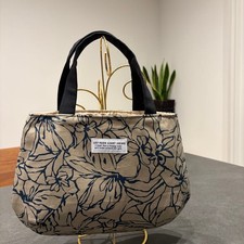 Handmade tote bag pleated tote bag round bag