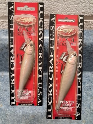 2 LUCKY CRAFT Pointer 100 OGs 5/8oz  100mm Luckycraft Suspending Jerkbait Rare!