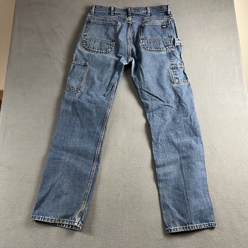 Pantalone Key Uomo 36X36 Blu Doppio Ginocchio Gamba Dritta Falegname Abbigliamento da Lavoro Anticato - Foto 5 di 9