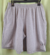  1290 Champion Authentic Cotton Gray Men's Shorts with Pockets Sz Large