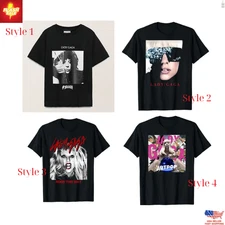 New Apparel Zara Merch Store Lady Gaga Faded-Effect T-Shirt Pop Star Graphic Tee