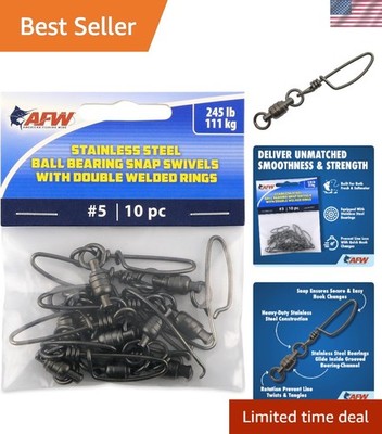 Stainless Steel Ball Bearing Snap Swivels with Double Welded Rings