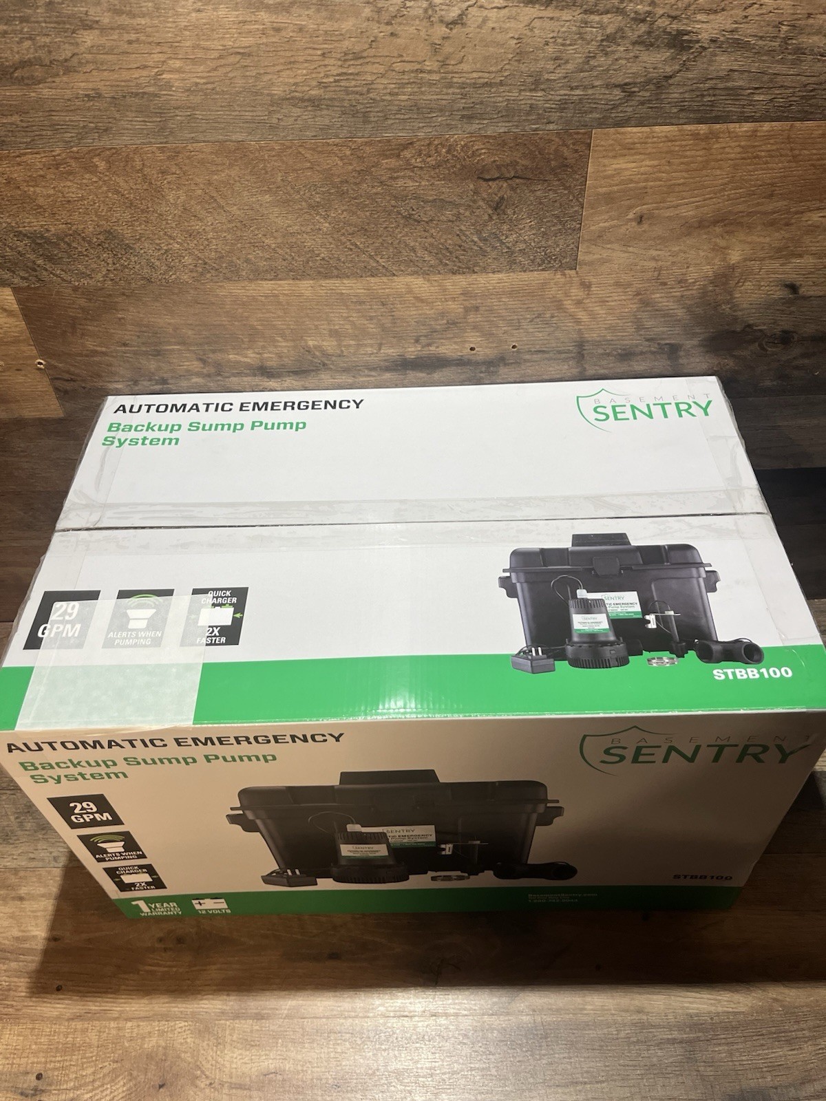 ZOELLER Basement Sentry Stbb100 Backup Sump Pump System