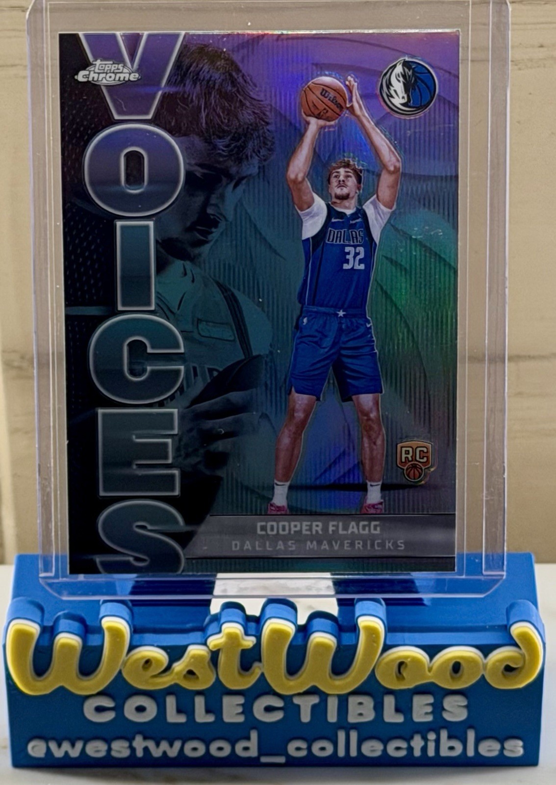 2025-26 Topps Chrome Cooper Flagg Voices Refractor VS-6 Mavericks Rookie RC