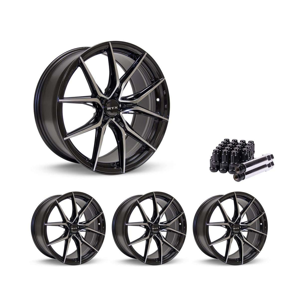 Set of 4 16" Black Alloy Wheel Rims Kit for 1995-1999 Buick Riviera L0RI 5x114.3