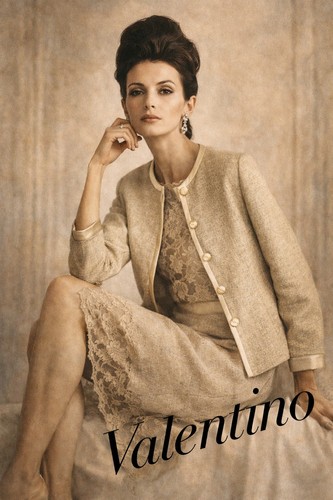 Valentino, VTG 90s Valentino Omintiva Beige Gold Lace Dress & Jacket Suit Set SZ 8