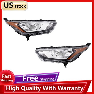 Left + Right Side Halogen Headlight Assembly for 2019-2023 Ford Transit Connect