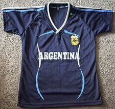 Vintage Argentina Puff Print soccer futbol Blue Jersey women’s size L 🔥FIFA🔥