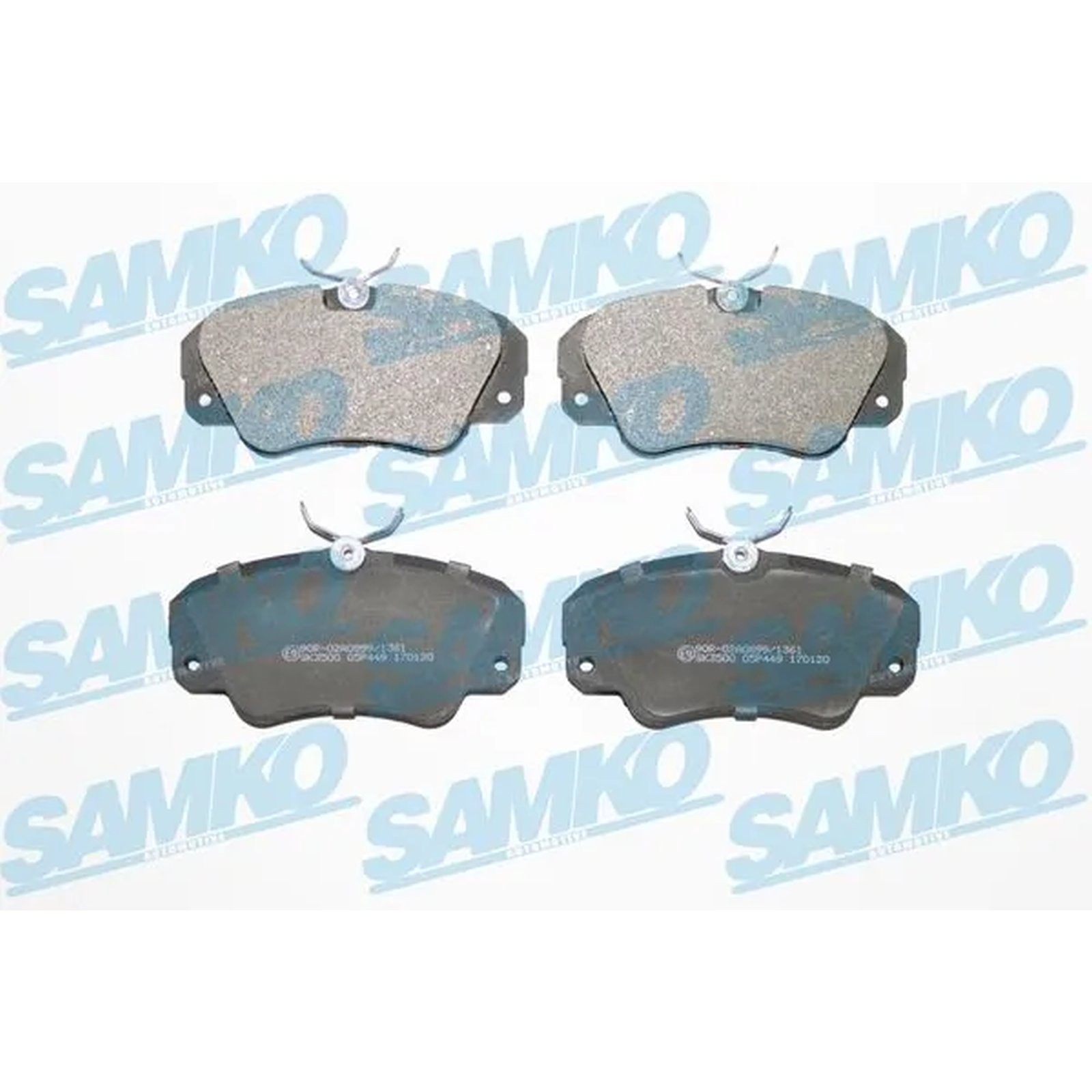 1x ORIGINAL® SAMKO Bremsbelagsatz, Scheibenbremse Vorne für Opel OMEGA B