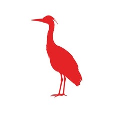 Heron Standing Wildlife Bird Vinyl Decal Window Silhouette Wild birds sticker