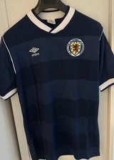 MATCHWORN David Narey 1986 Home Scotland Shirt. Signed DNarey COA