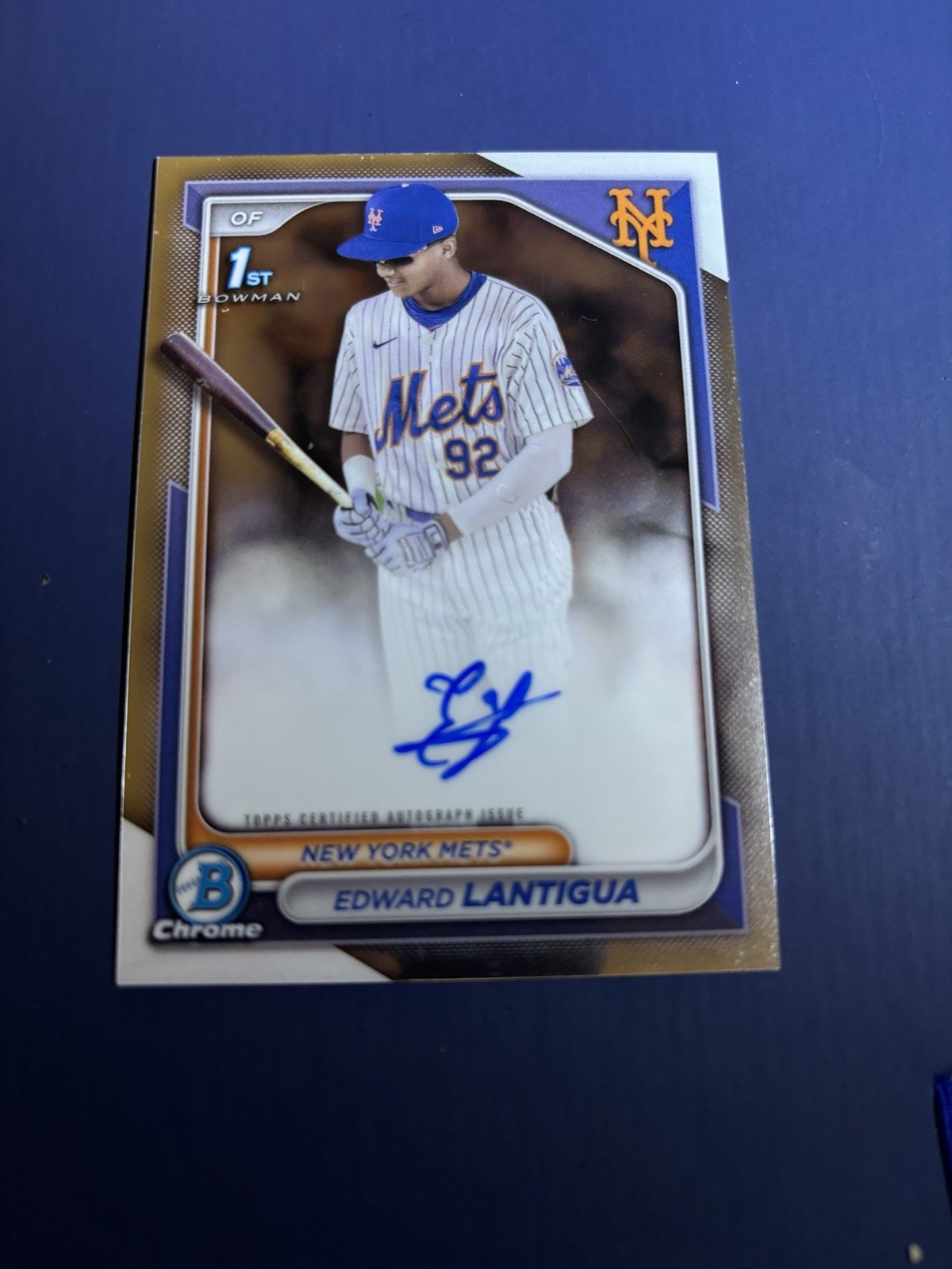 2024 Bowman Chrome Prospects Autogragh #CPA-EL Edward Lantigua RC 1st Bowman NYM
