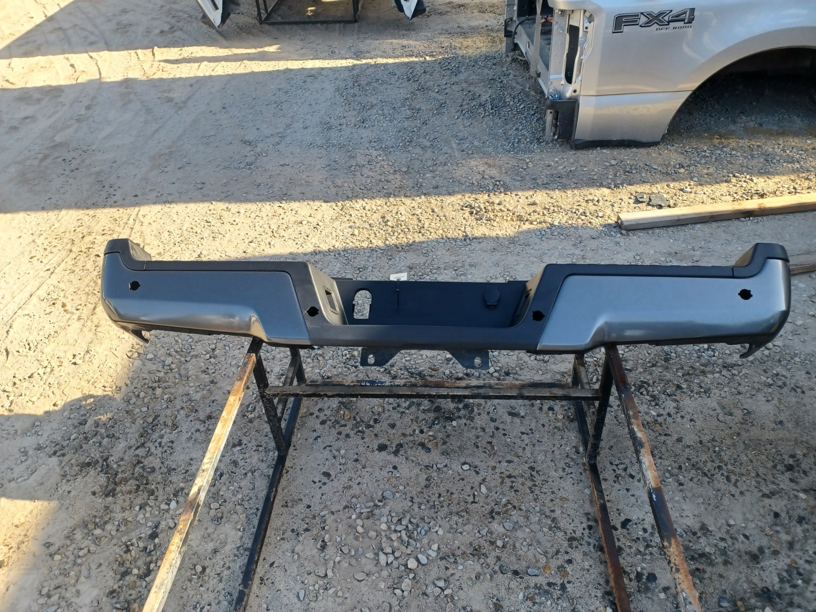 2017-2022 Ford F250 F350 Super Duty Carbonized Gray Metallic Rear Bumper W/ Sens