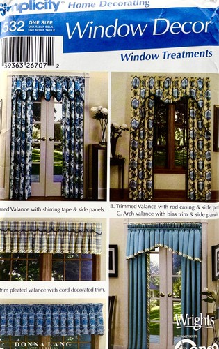2003 Simplicity Sewing Pattern 5532 Window Treatments 5 Styles Curtains Vtg 1269