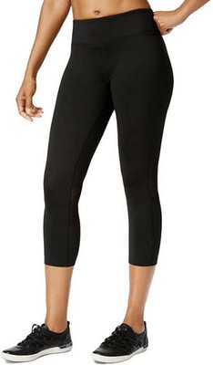 CALVIN KLEIN Performance Women's Cropped Mesh Leggings sz S Small Black
