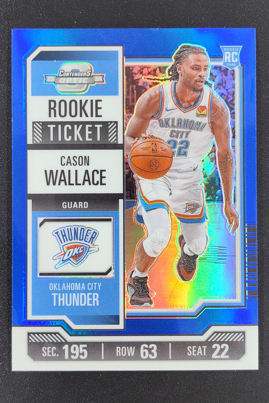  2023-24 Panini Contenders Optic Cason Wallace Rookie Ticket Blue RC /99 #10