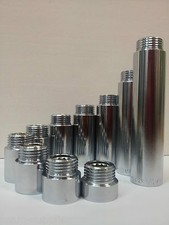 CHROME ITALIAN 1/2" RIGID ROUND RADIATOR VALVE EXTENSION TOWEL RADS