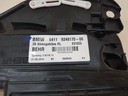 BMW M5 F10 11-16 BLOWER MOTOR HOUSING TRIM COVER PANEL 9248170 #R - Picture 5 of 6