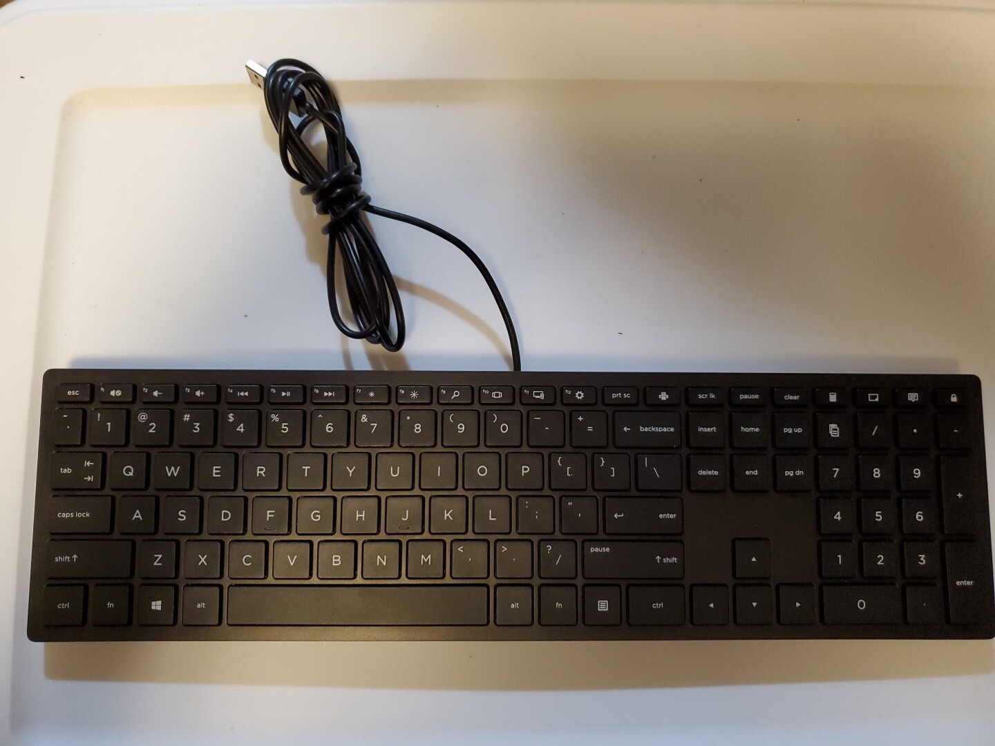 HP TPC-COO3K Slim/Thin Black Wired USB Keyboard for Desktop 