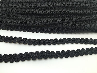 WHITE BRAID TRIM UPHOLSTERY SWIRL 13MM WIDE