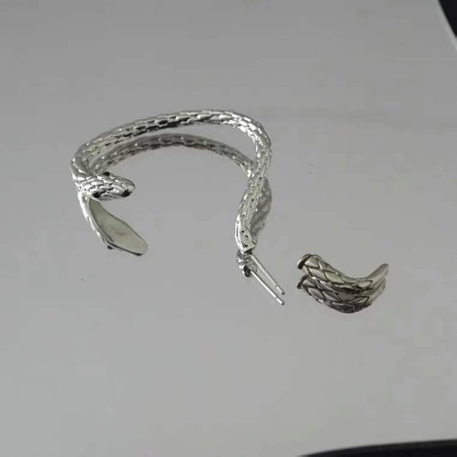 Silver Snake Ear Stud Cuff Wrap Earring - Fashion Gothic Punk Wind - New - Picture 5 of 7