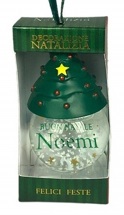 Palla di Neve 4x6 cm con Nome NOEMI
