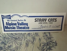 Vtg. Sat. June 25, 1983 Stray Cats Alpine Valley East Troy, WI Promo Voucher Blu