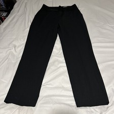 Calvin Klein Tuxedo Black Pants Size 8 Straight Leg High Waist Women