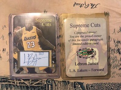Lebron Ja Es Supreme Cuts 18 50 Lomited Fans Issed Nr Mint Condition Auto Fs Ebay