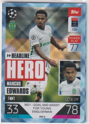Topps Match Attax Champions League Extra 22/23 Crystal HH 2 Marcus Edwards