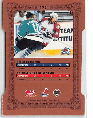 1997-98 Donruss Preferred Cut to the Chase #173 Peter Forsberg NT B - Imagen 2 de 2