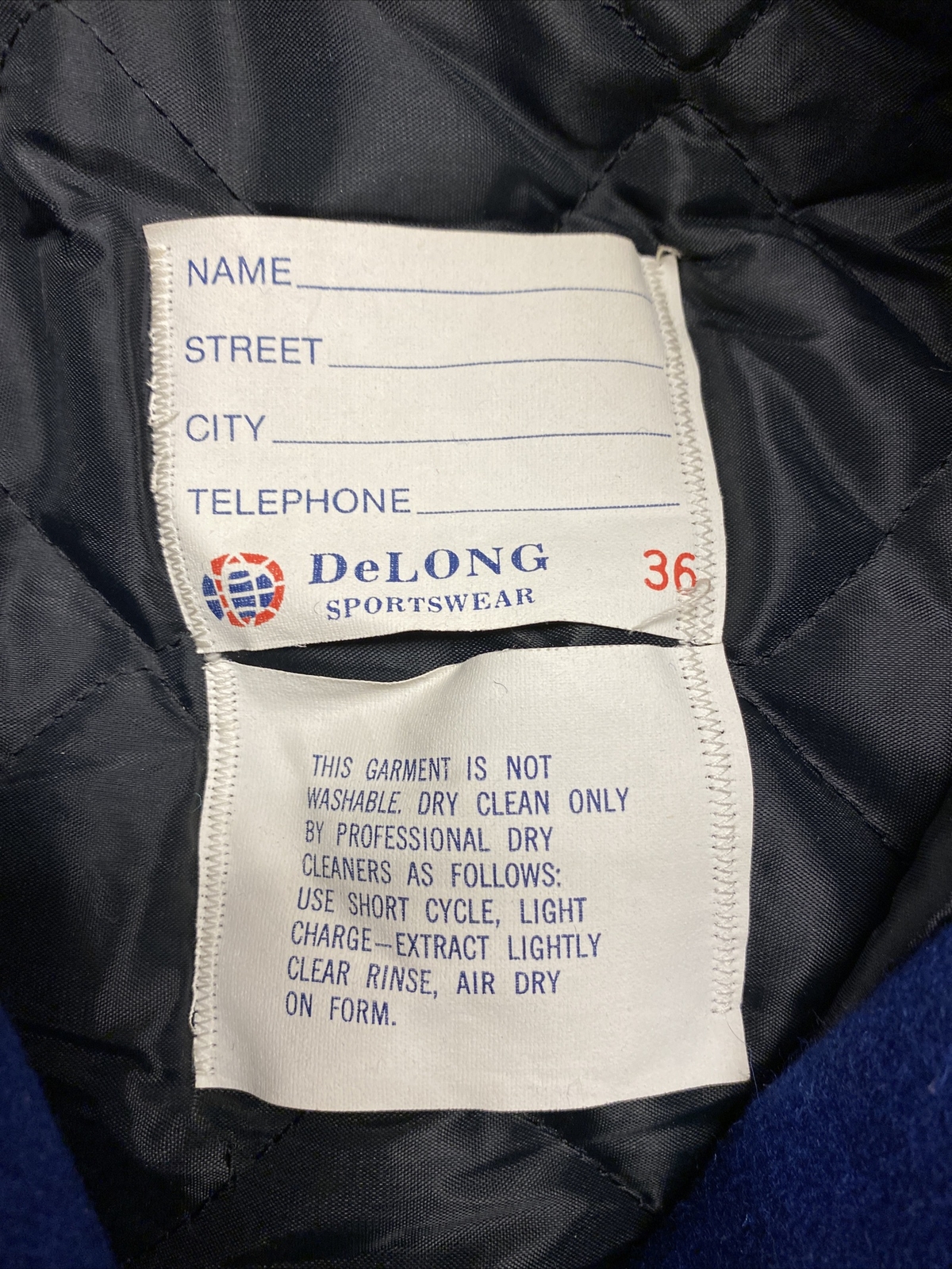 1987 DeLong Woodstock Varsity Letterman Jacket Wool L… Gem